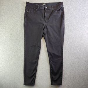 Lularoe Jeans Womens 34 Black Ankle Skinny Comfort Waistband Slimming High Rise